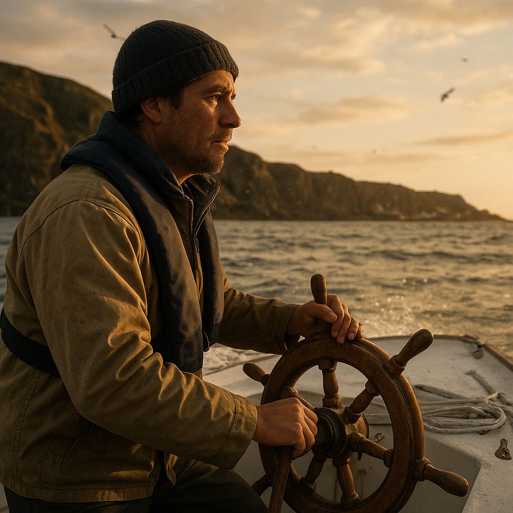 Patrón guiando embarcación